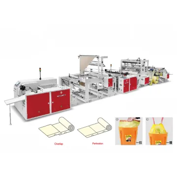 Factory Price Fully Automatic Interleaved Overlap Perforation Drawstring Rolling Garbage Bag Making Machine