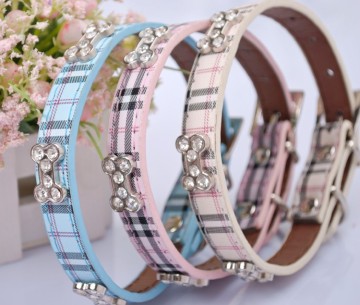 2015 Crystal Pet Collar / Crystal Pet Product / PU Leather Pet Products