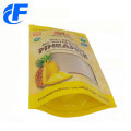 Resealable plastic stand up pouch snack packing bag