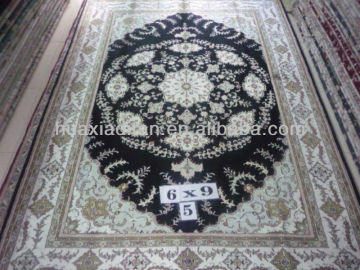 black color handmade carpet