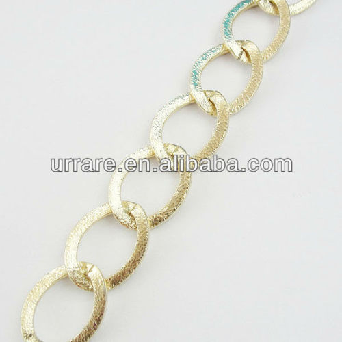 Gold Plated Flat Aluminum Necklace Chain