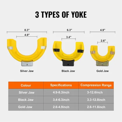 Universal Macpherson Strut Spring Compressor Kit with Yellow Protective Sleeve