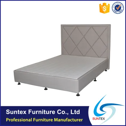 Professional Hotel Furniture Fabric Bed Frame Hotel Room Beds