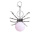 Rose Quartz 16MM Ball Antique Silver Spider Pendant (47x40mm) Necklace 45cm Black Cord