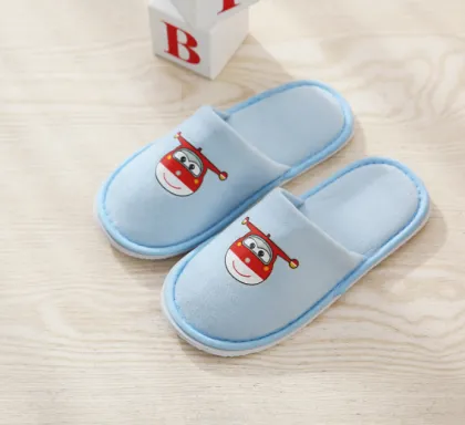 Non-slip Velvet Hotel Slippers for Children
