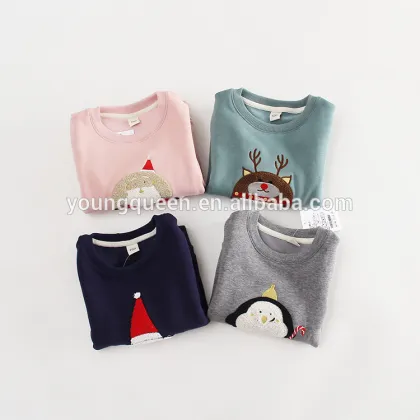 NZ62 Korean kid all-match long sleeved sweater cartoon new small christmas sweater