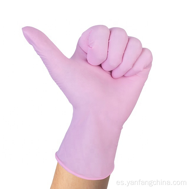 Guantes de nitrilo de examen de examen sin polvo desechable