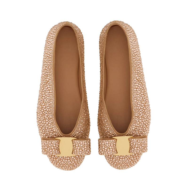 Sparkly Mary Jane Flat Sandals for Women