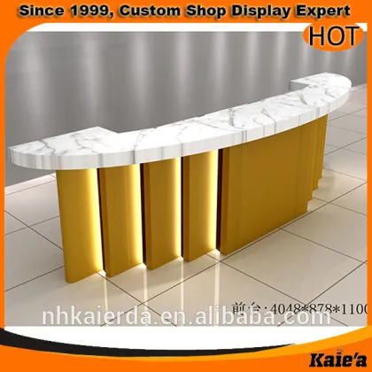 2017 wood shop counter table,shop display counter table