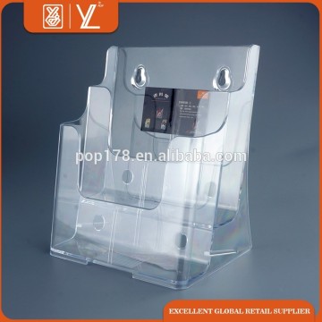 A5 Table top plastic literature display brochure holder 2 layer