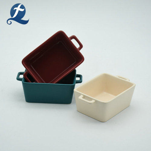 Bakeware in ceramica personalizzato per la casa con manico