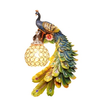 European Color Peacock Lamp for Creative Living Room and Bedroom Decoration