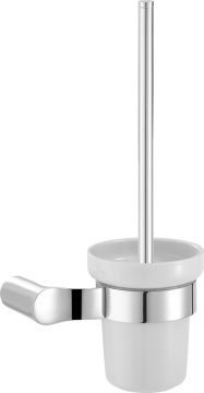 Unique toilet brush holders with brass base, toilet brush set 96210