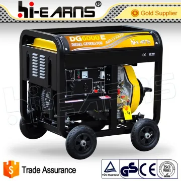 5KW single phase power diesel generator with wheels