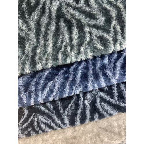 ওয়েভি টাইগার স্ট্রাইপ অ্যানিমাল প্রিন্ট ভেলভেট ফ্যাব্রিক