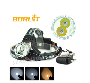 New Products 2016 High Power Cree Led Headlamp, Led White &Yellow Light Camping Lamp