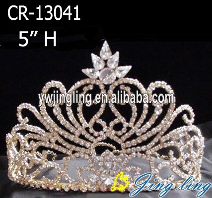 Hot Fashion Rhinestone Crystal 5 Inch Pageant Crowns