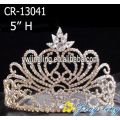 Moda Rhinestone cristal 5 pulgadas concurso coronas