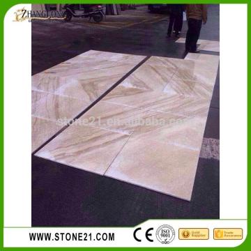 Beige marble bathroom wall covering panels