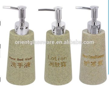 Hand sanitizer glass bottle dispenser