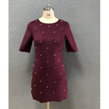 women's  wine slim dress