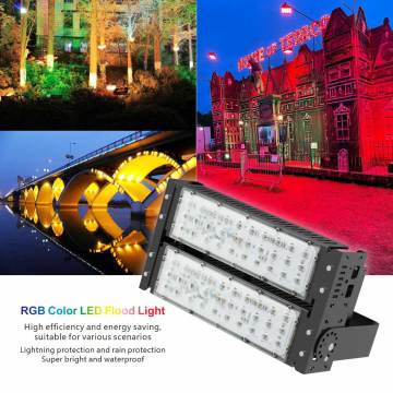 Aglare Factory Direct RGB DMX Color Changing Remote IP65 Waterproof 100W RGB Flood Light