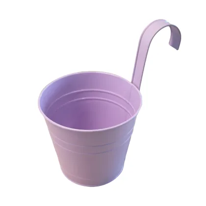 High Quality Purple Metal Hanging Flower Pot