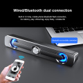 USB Wired Speaker Computer Bluetooth Speaker LED Light Bar Stereo Subwoofer Bass Speaker Surround Sound Box For PC Laptop Phone