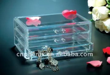 clear plastic jewelry and cosmetic organizer