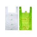 Bolsa de plastico para camisetas bolsa de reutilizar barata Blanca leche para compras con logo para tienda de comestibles