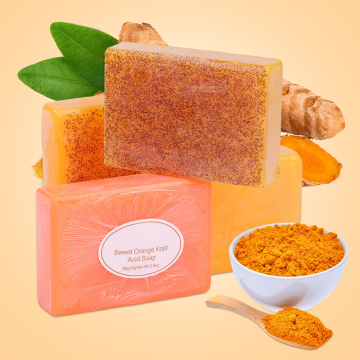Wholesale Handmade Bath Soaps: Lemon, Turmeric, Sweet Orange & Kojic Acid
