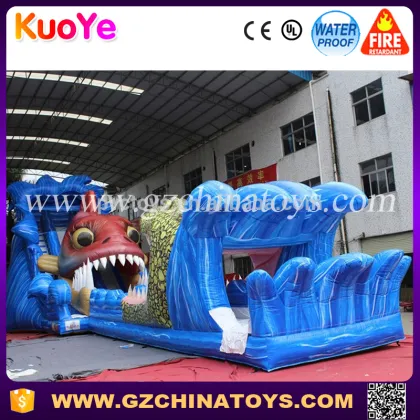 2017 new design giant big kahuna inflatable water slide for sale