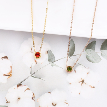 Gold Plated Fashion Birthstones Necklace for Women - America's Perfect Party and Wedding Jewelry Gift