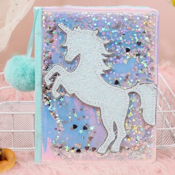 Cadeaux de licorne en peluche: cahier doublé pour l'écriture et le dessin des filles