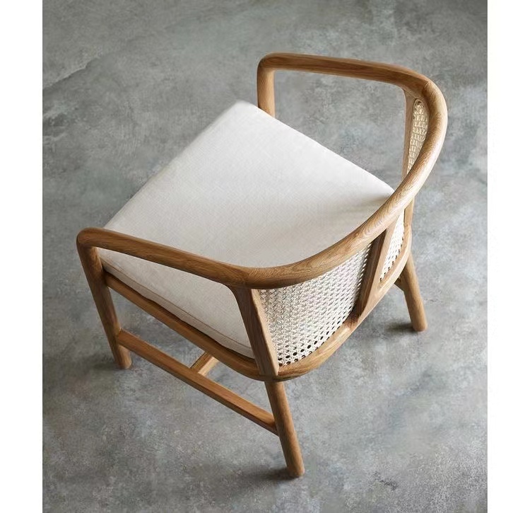 Solid wooden dining chair with fabric seat modern minimalist design dining room furniture restaurant chair coffee shop chair