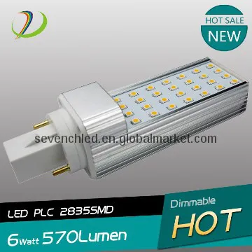 6w 2835smd pl replacement lamp g24/g23/e27 base