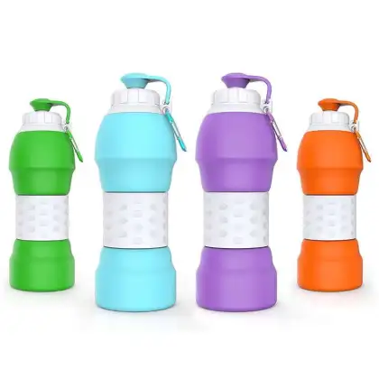 580ML Collapsible Silicone Portable Sports Water Bottle