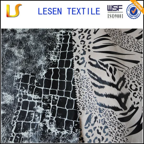 100% polyester cheap golden leaf printed satin fabric , printed satin fabric