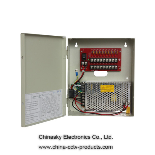 12VDC 5A 9 채널 전원 공급 장치 배터리 백업