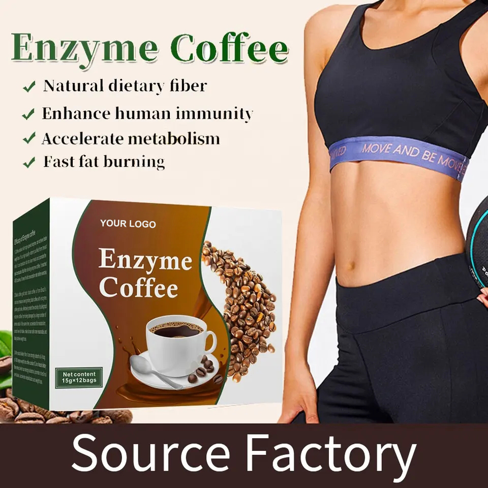 Private Label Natural Ingredient Sugar Free Plant Black Coffee Enzyme Weight Loss Slimming Enzyme Coffee Powder