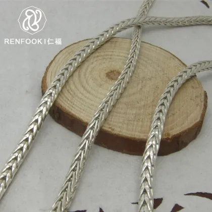 Unique silver jewelry pure 925 silver chain necklace foxtail chain
