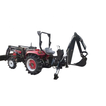 Four Wheel Tractor with Backhoe for Farm and Paddy Field in Morocco