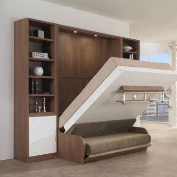 Großhandel Queen Size Murphy Wall Bed Kit mit Sofa -Mechanismus für Schlafzimmer