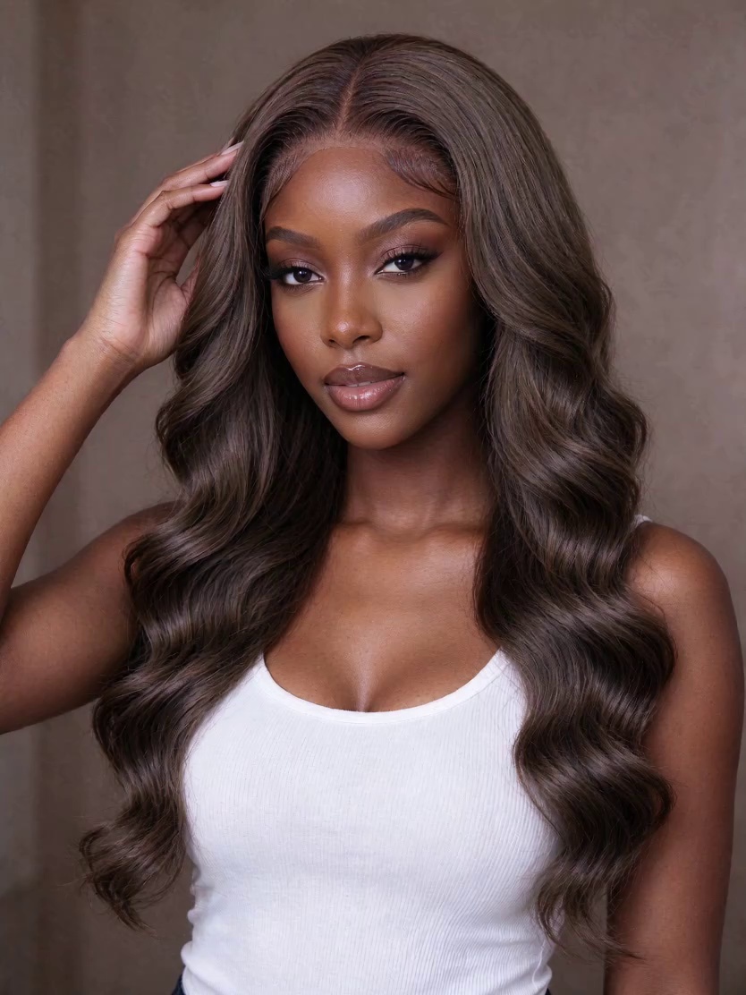 24 Inch 13x4 HD Lace Frontal Deep Wave 150% Density 6 Human Hair Glueless Wig