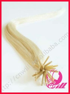 Top Quality Long White Hair Extension Brazilian Remy Hair Human Hair I-tip Extensions
