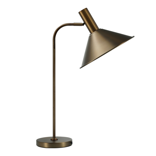 Candeeiro de mesa de metal com bronze antigo para sala de estar