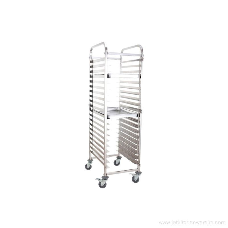 15 Tiers Stainless Steel Bakery Trolley For Baking