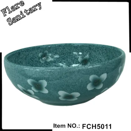 family use hand painted ceramic wash basin free standing sink