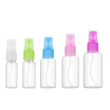 cosmetic packaging perfume sanitizer empty 2 oz spray pet bottles clear pet plastic 30ml 60ml with atomizador