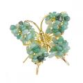 Green Avneturine Butterfly Decoration Healing Crystal Chip Beads Ornament Home Decor Gifts